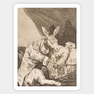 Of What Ill Will He Die? by Francisco Goya Sticker